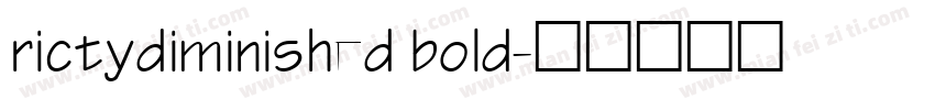 rictydiminished bold字体转换